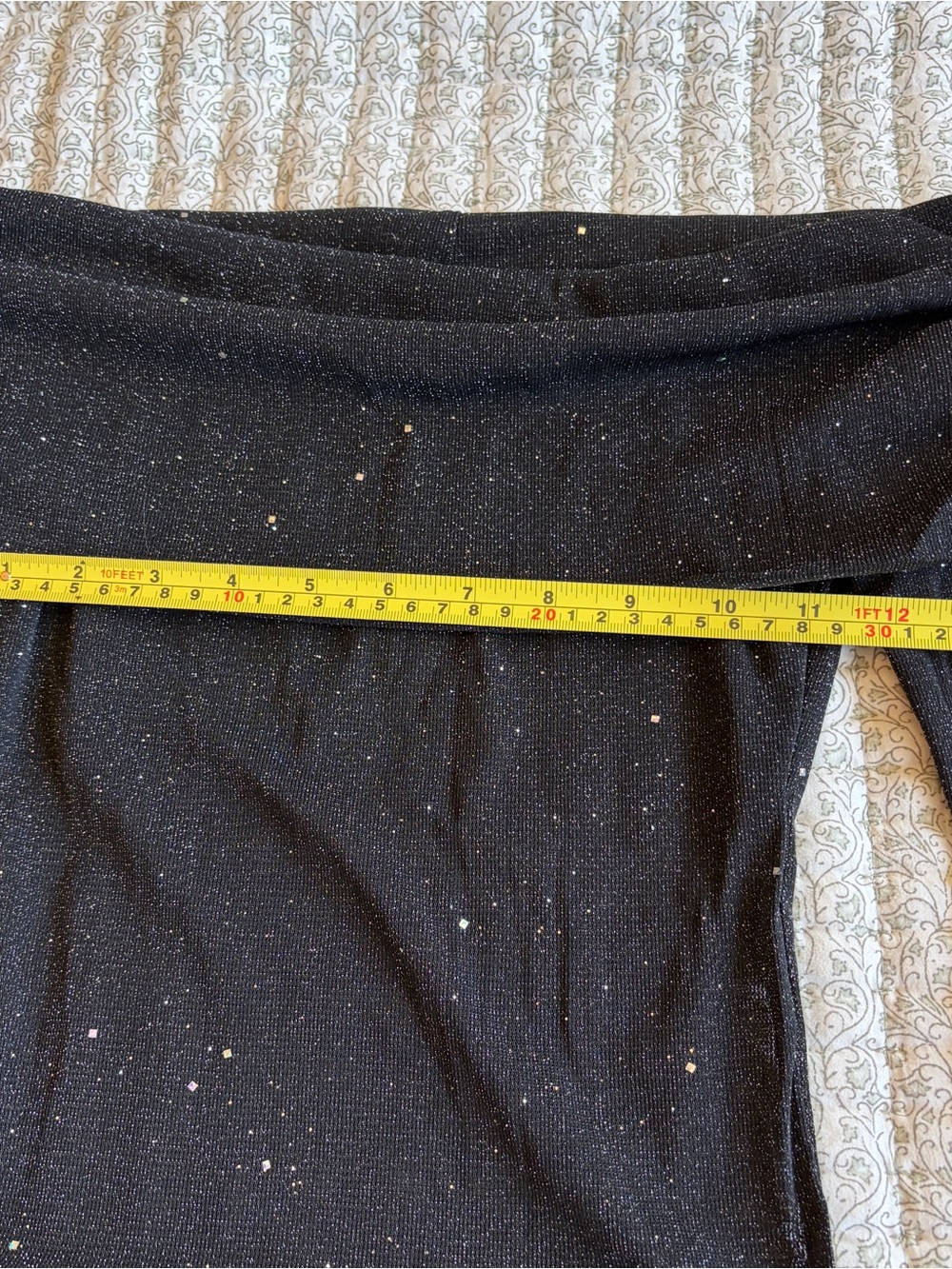 Black Sparkle Off-Shoulder Ruched Mini - Picture 3 of 6